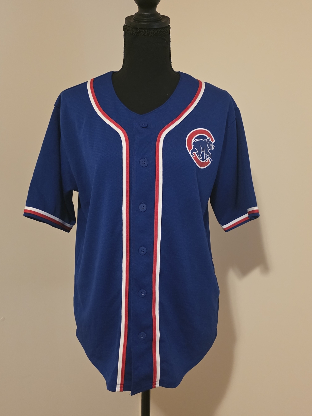 Genuine Merchandise Blue Kids Baseball Jersey with Red & White Trim